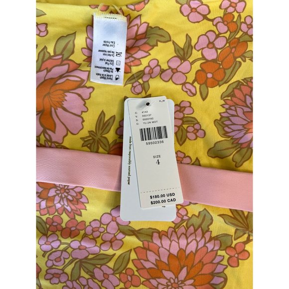 Anthropologie L*Space Lockhart Belted One-Piece Swimsuit Pink Yellow NWT - Picture 13 of 15